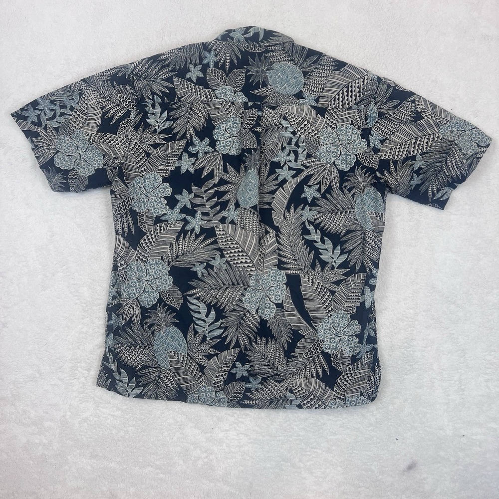 Cooke Street Honolulu Hawaiian Shirt Mens‎ Large Blue Print Pineapple Hibiscus - Picture 6 of 6